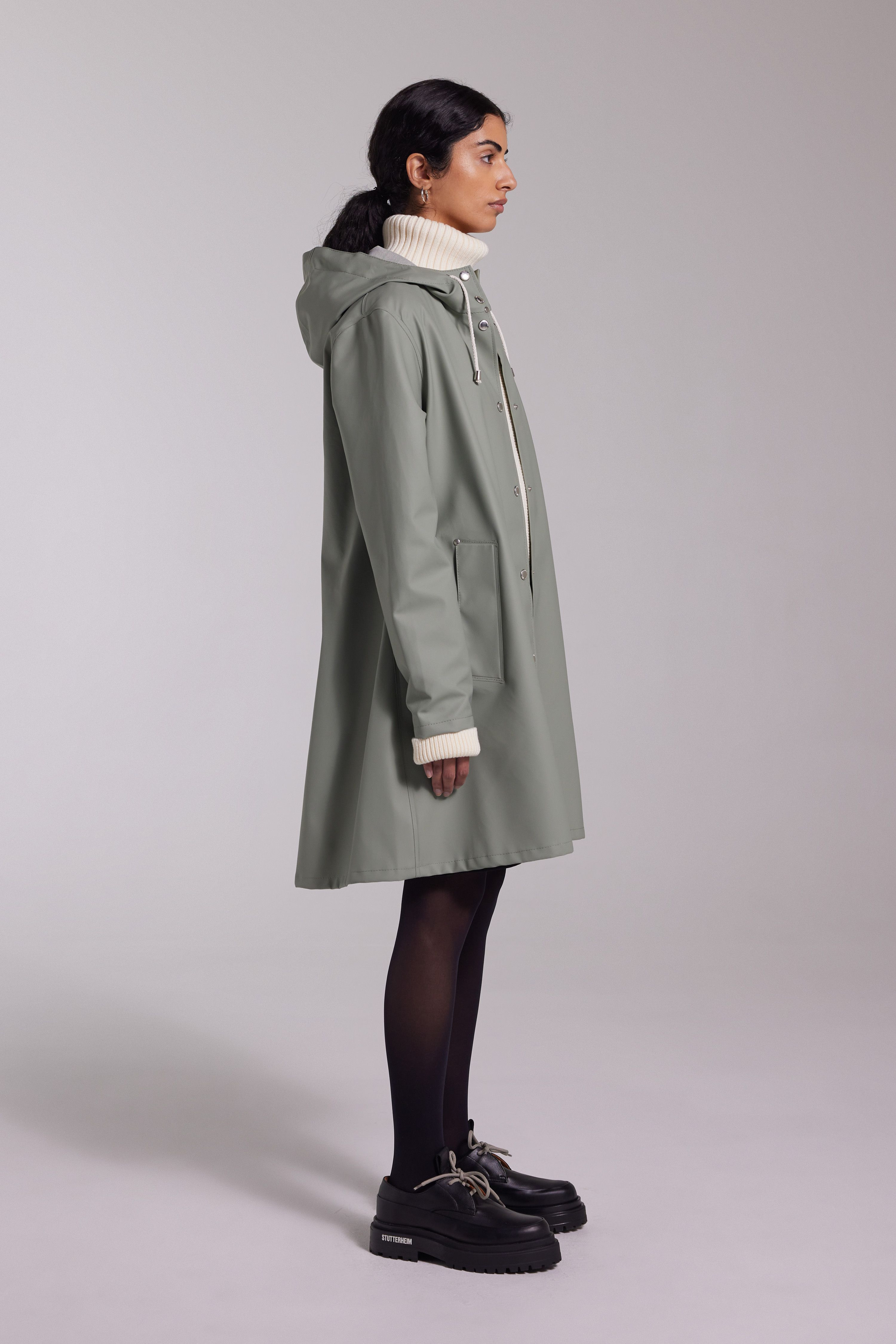 Mosebacke Lightweight Raincoat Khaki Green - 4