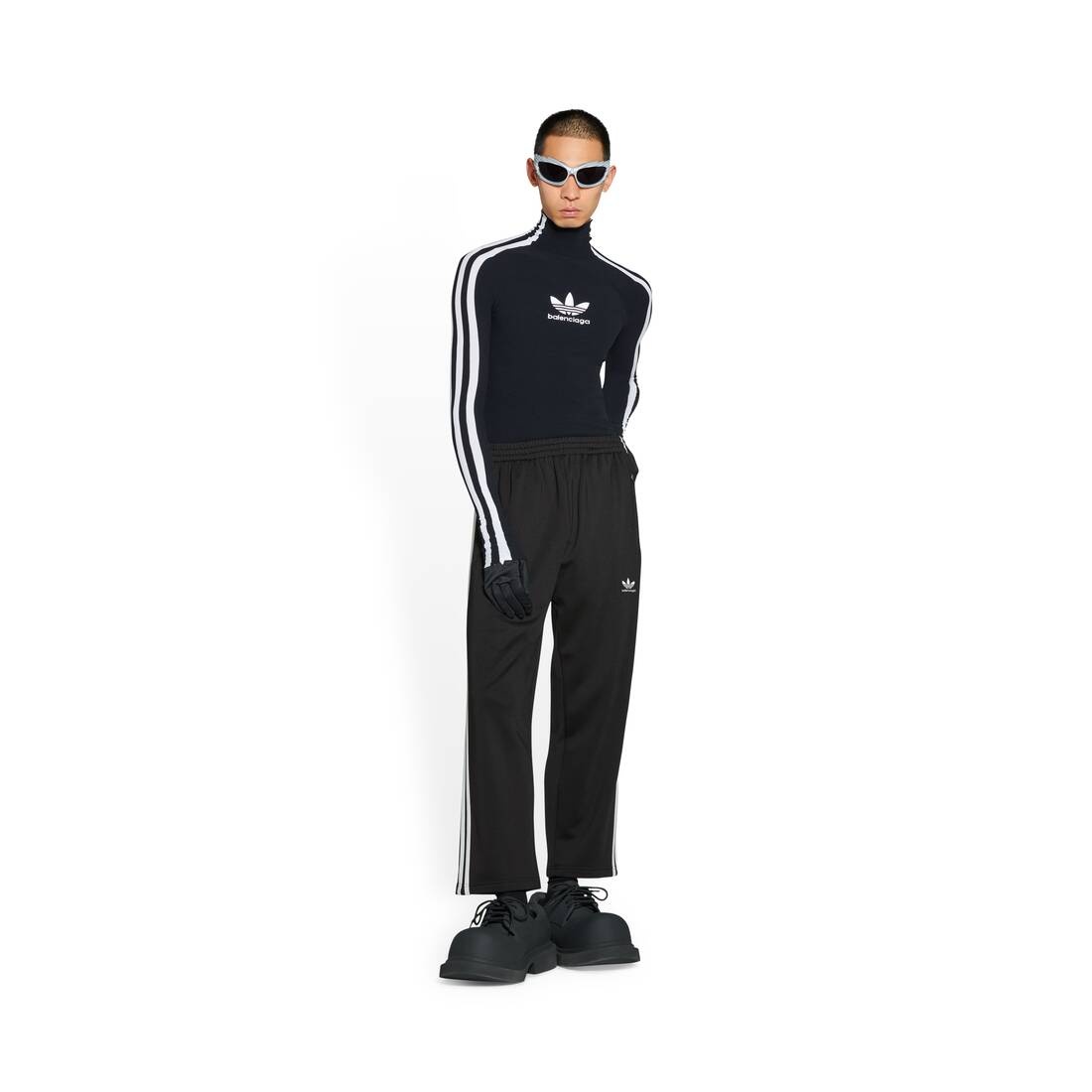 Men's Balenciaga / Adidas Cropped Sweatpants in Black - 2