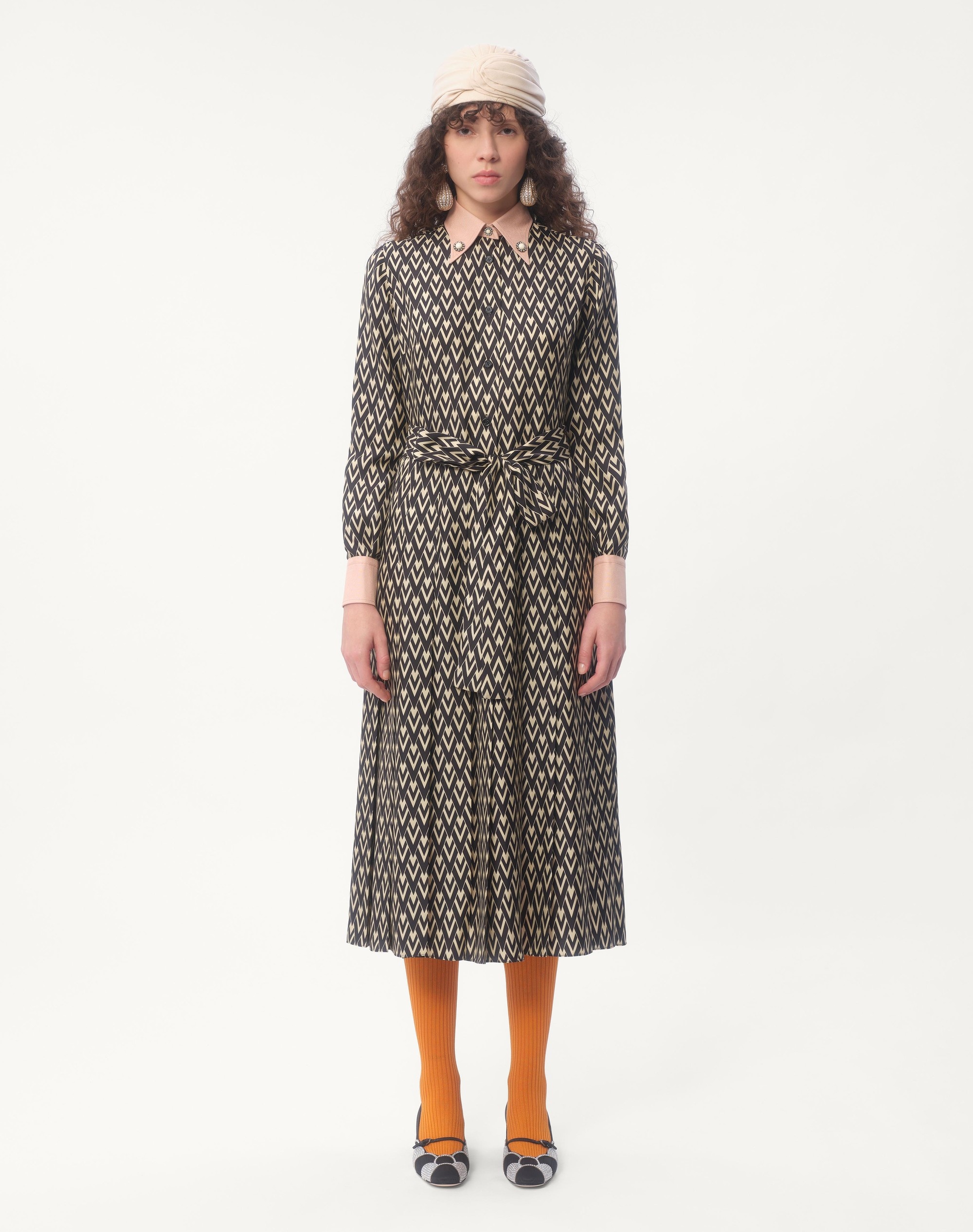 スカート VALENTINO Valentino Garavani 'Toute La V' midi dress Valentino TWILL TOUTE LA V MIDI DRESS | REVERSIBLE