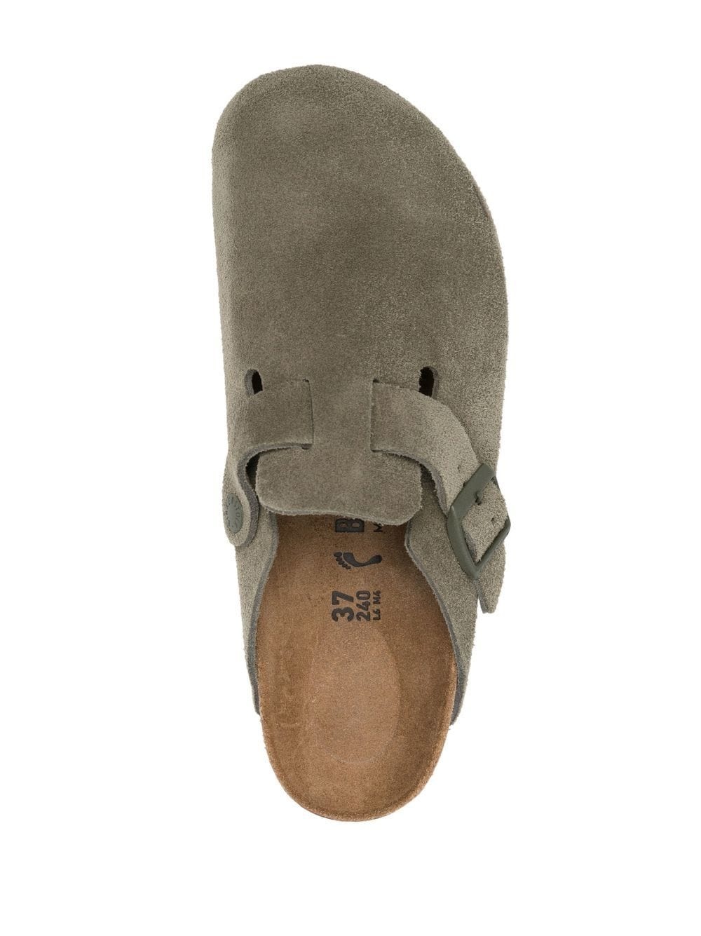 Boston buckle-detail suede clogs - 4