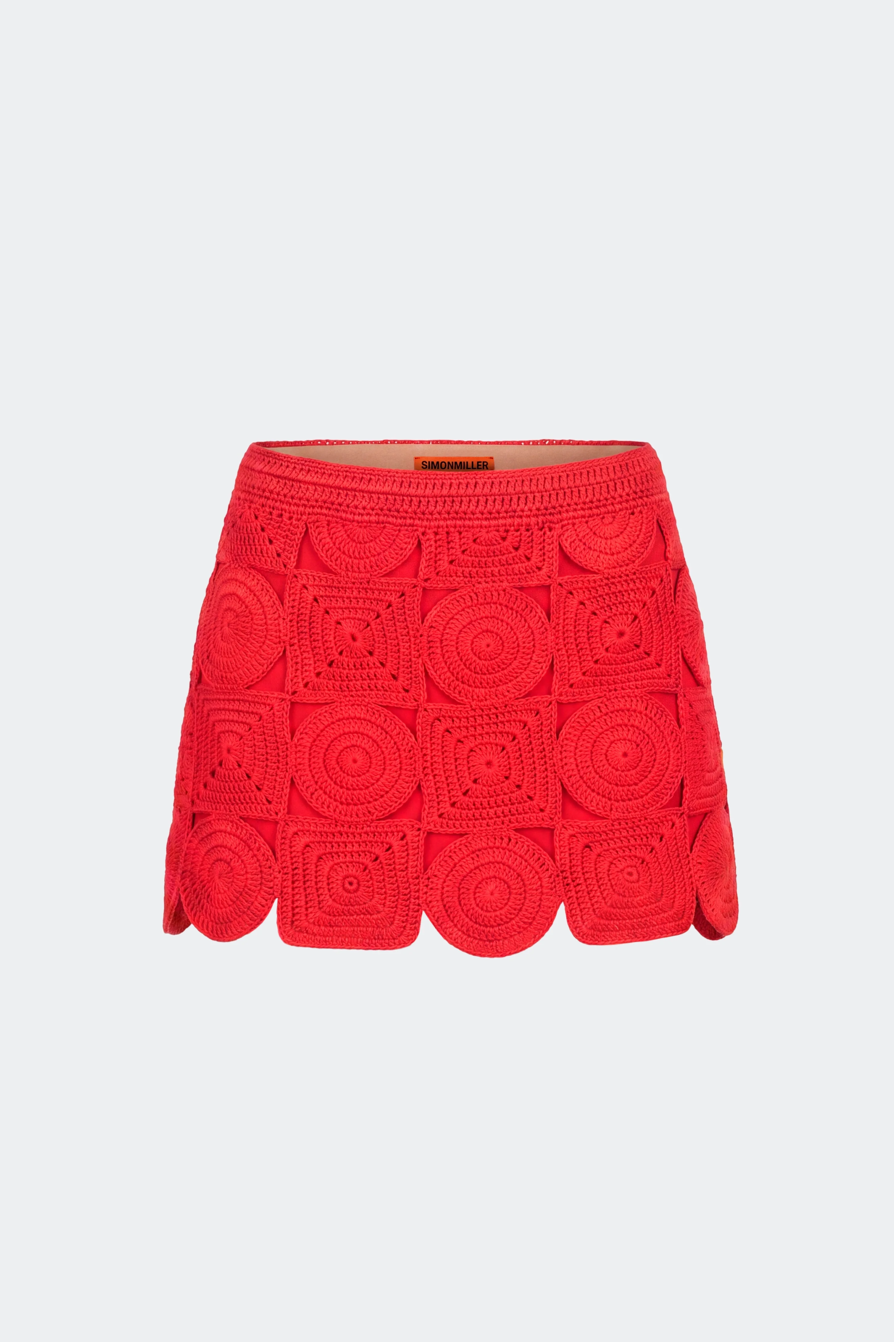 Beep Beep Mini Skirt In Red Multi-Shape - 1