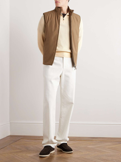 Loro Piana Akan Ribbed Cashmere and Silk-Blend Half-Zip Sweater outlook