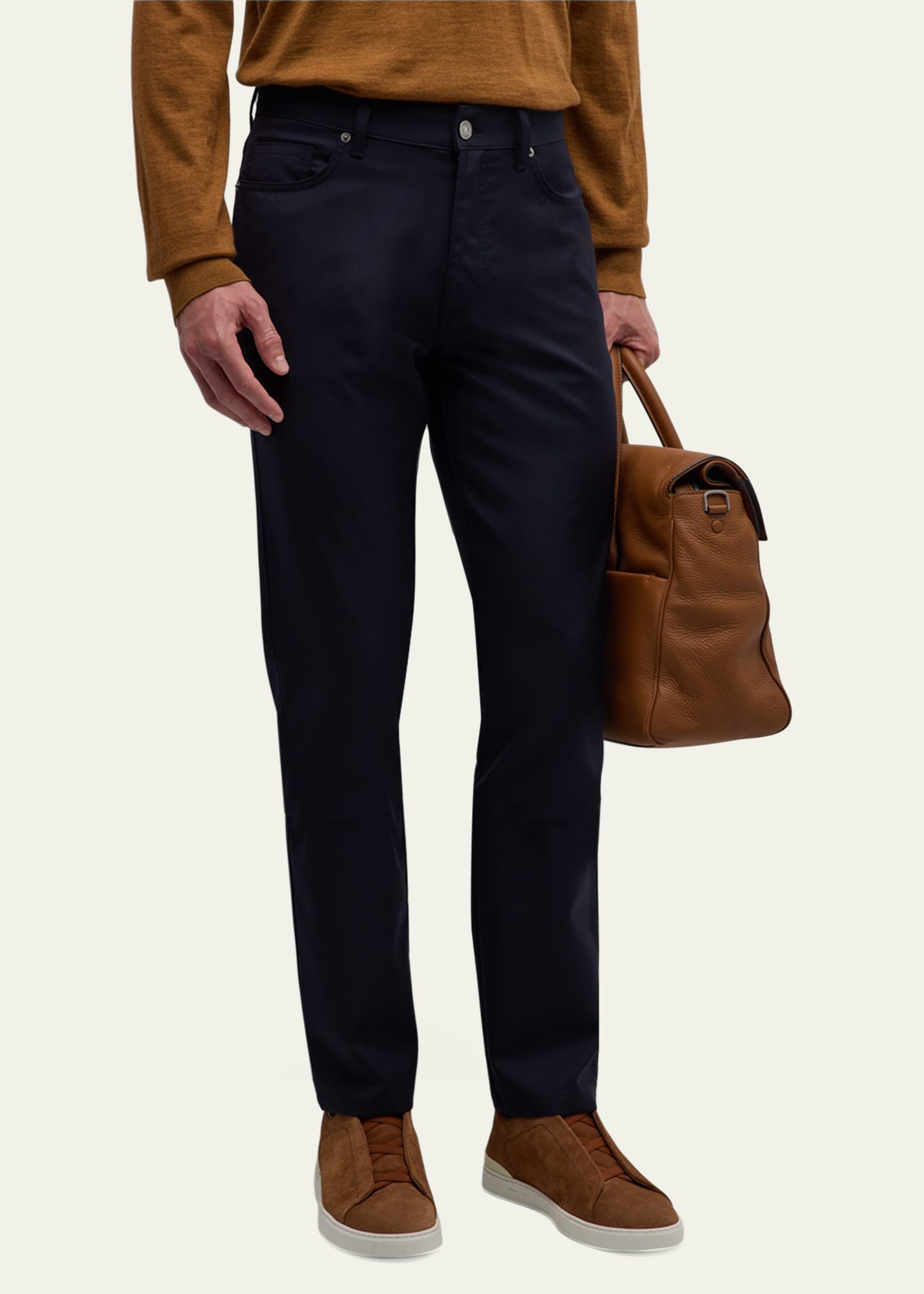 Men's Natural Comfort Wool 5-Pocket Pants - 4