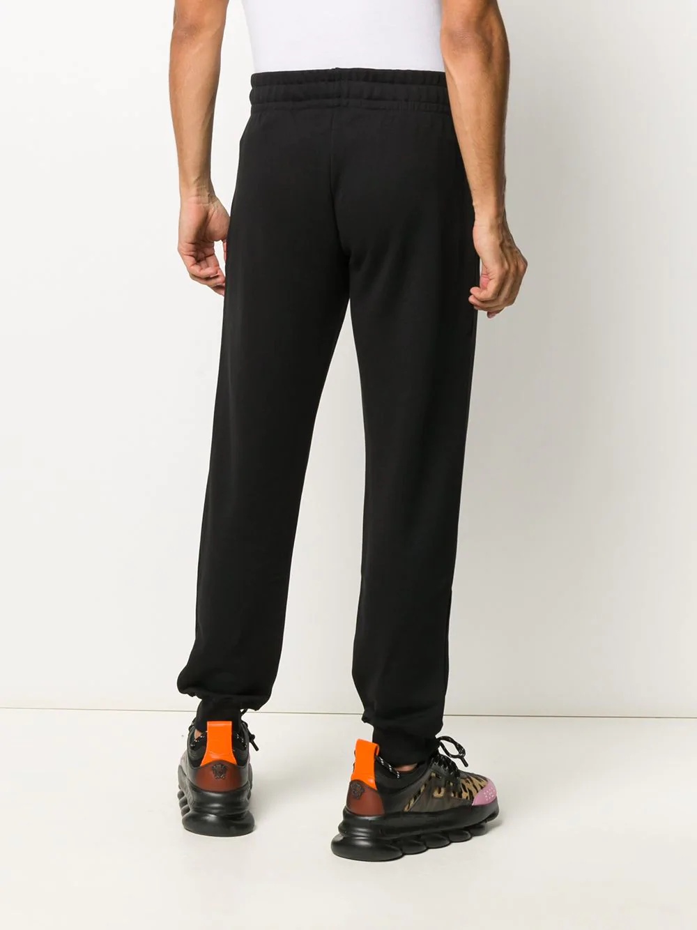 logo print track trousers - 4