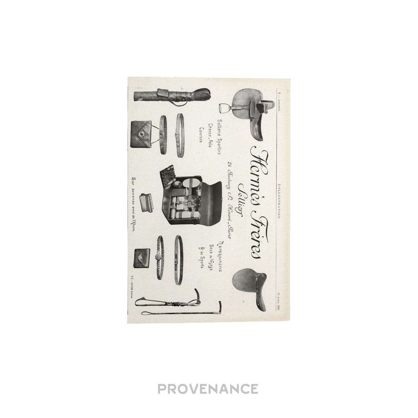 Hermes Antique Vintage Newsprint Ad - Hermès Frères - 6