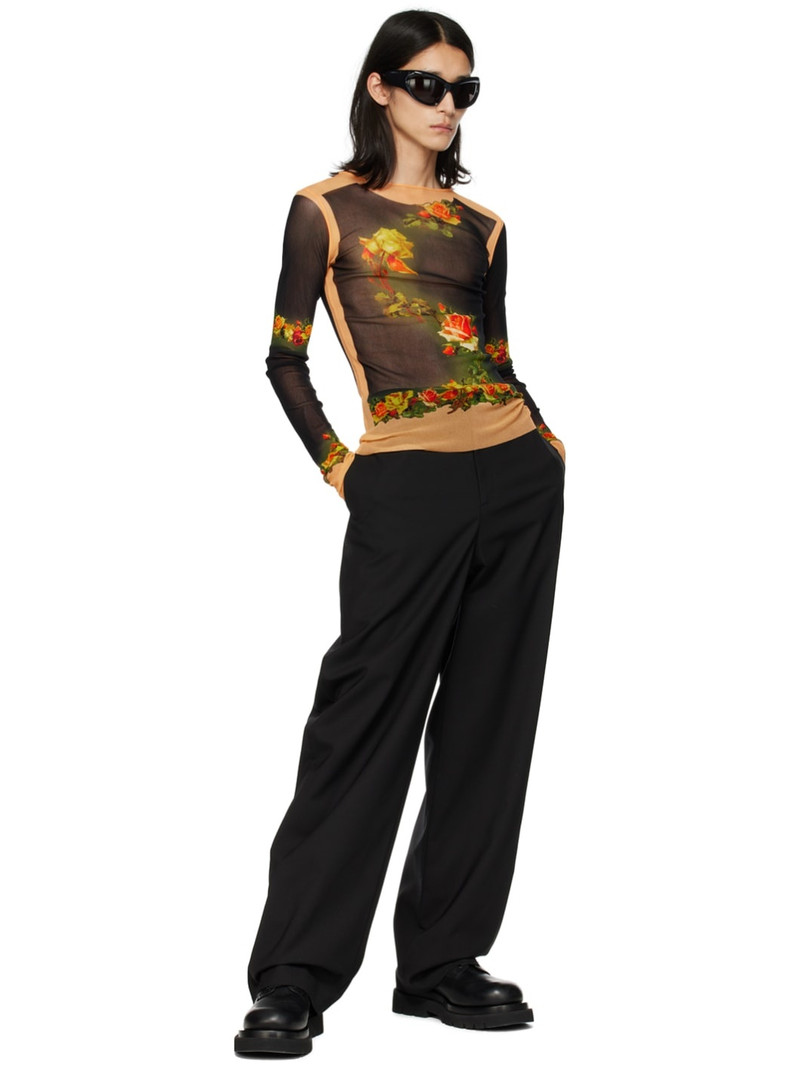 Jean Paul Gaultier Black Fleurs Petit Grand Long Sleeve T-Shirt outlook