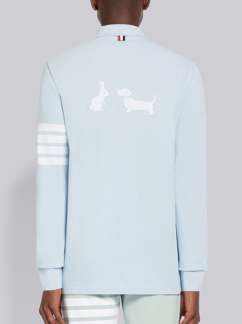 Classic Pique Hector Bunny 4-Bar Long Sleeve Polo 3