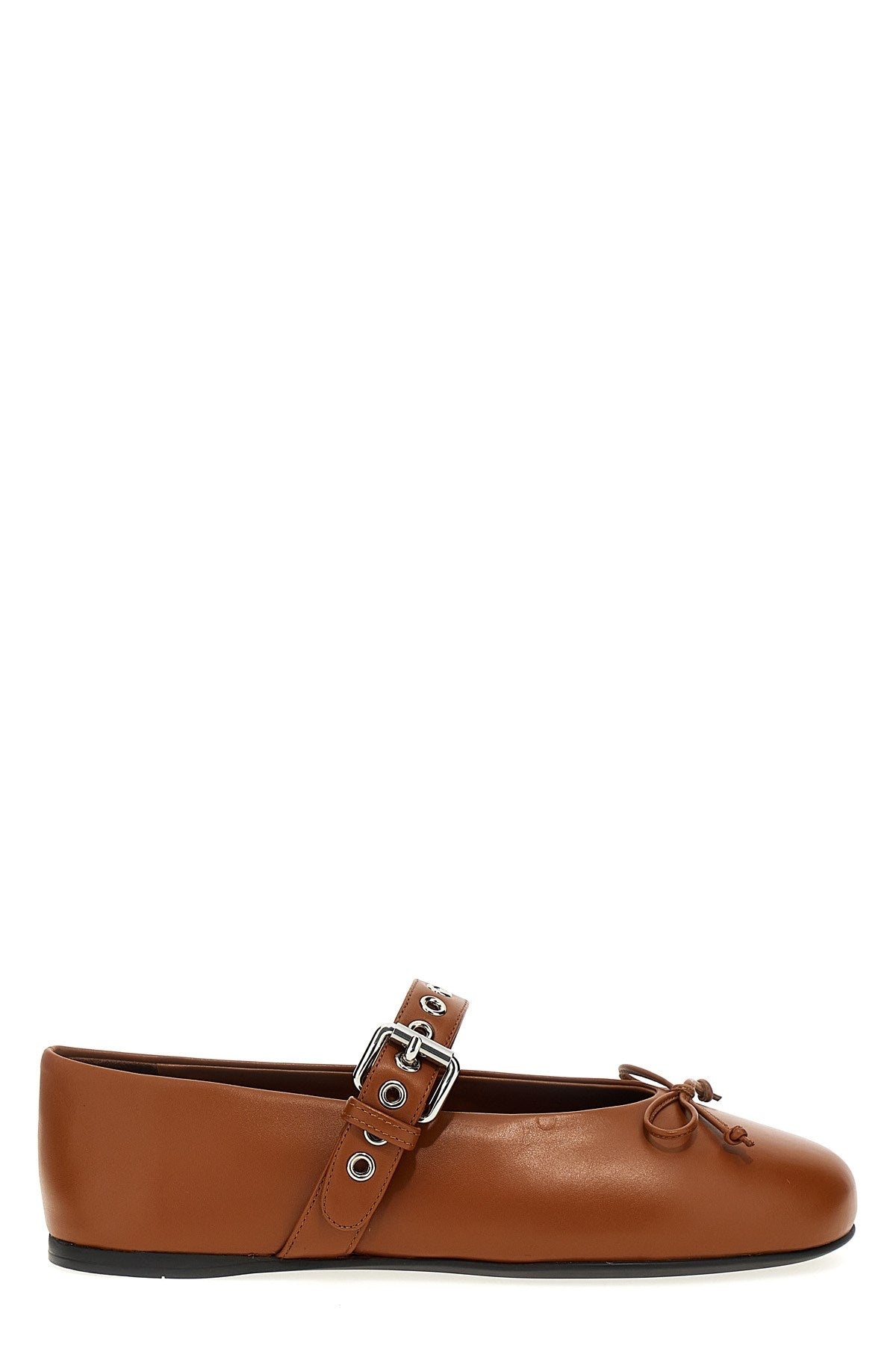 Miu Miu Miu Miu Women Buckle And Bow Ballet Flats | luosophy