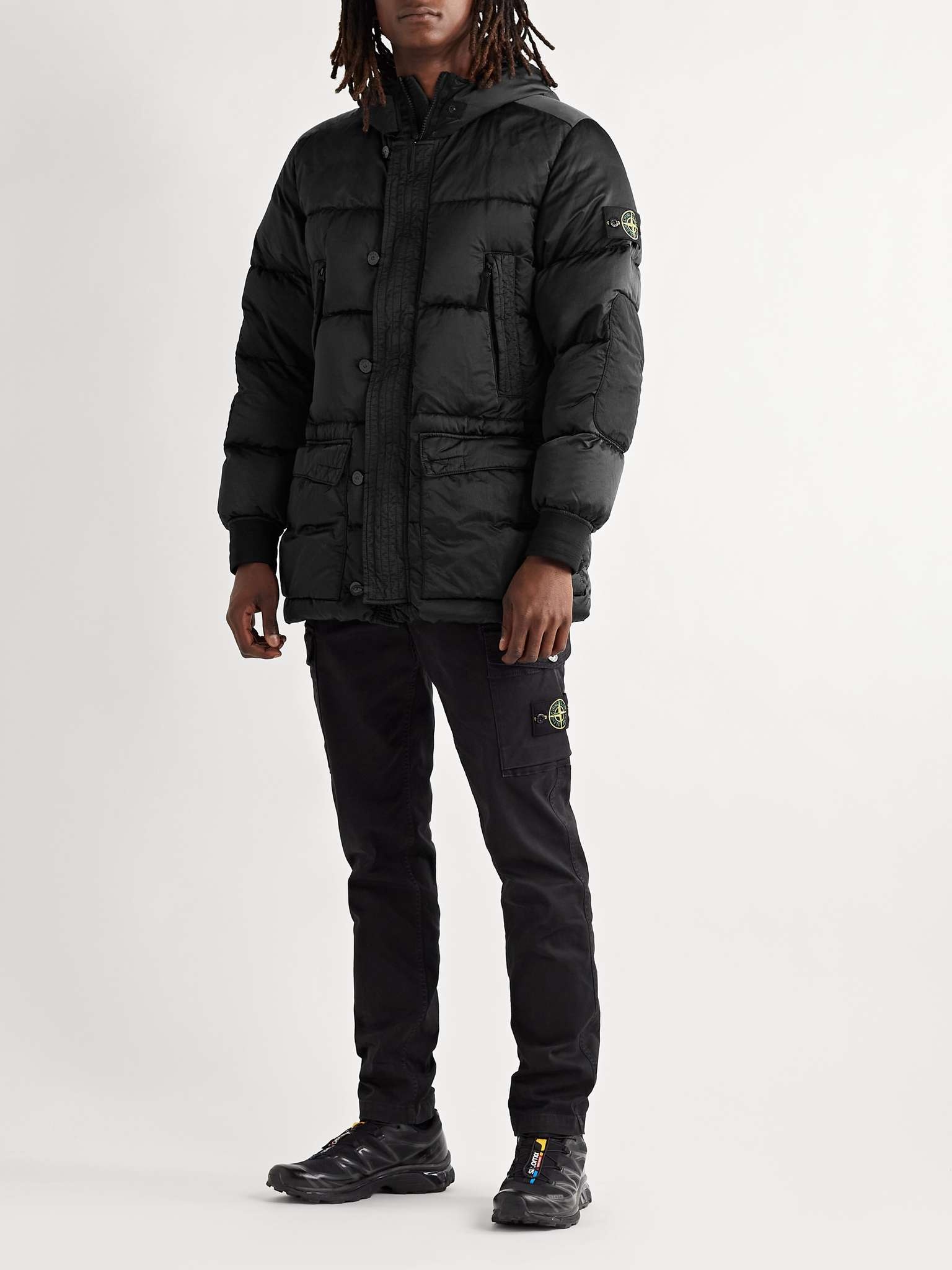 Logo-Appliquéd Quilted Coated-Shell Down Parka - 2