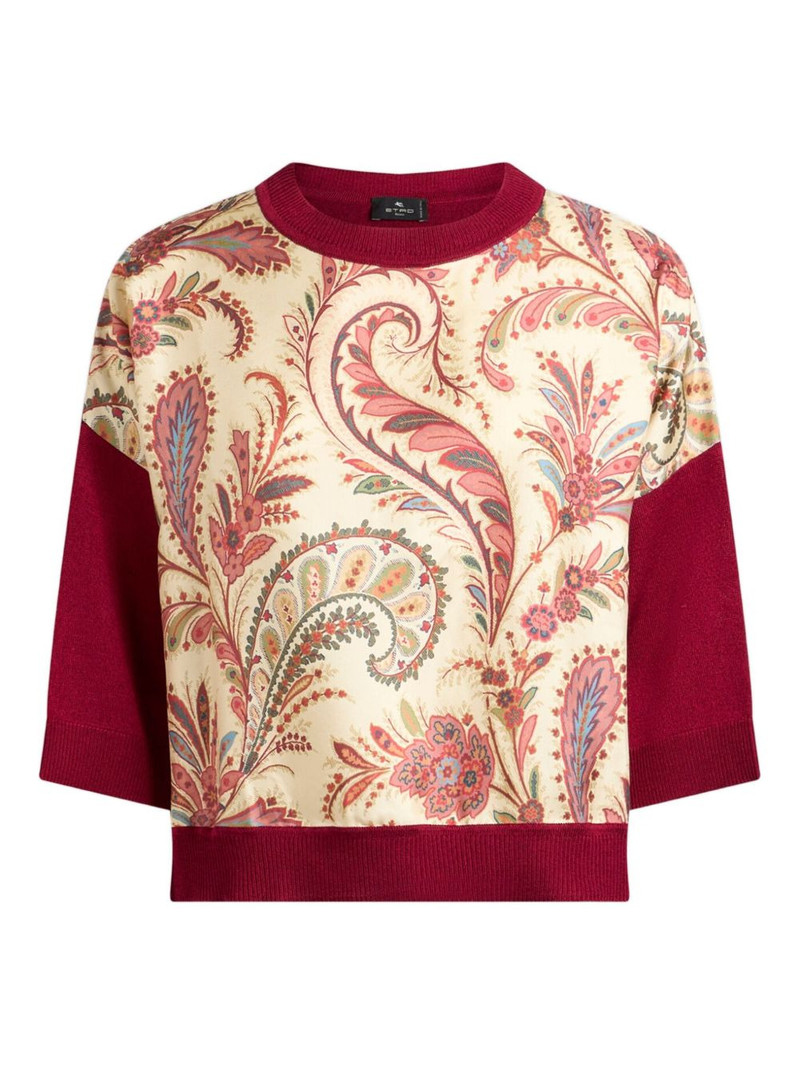 paisley-print T-shirt 1