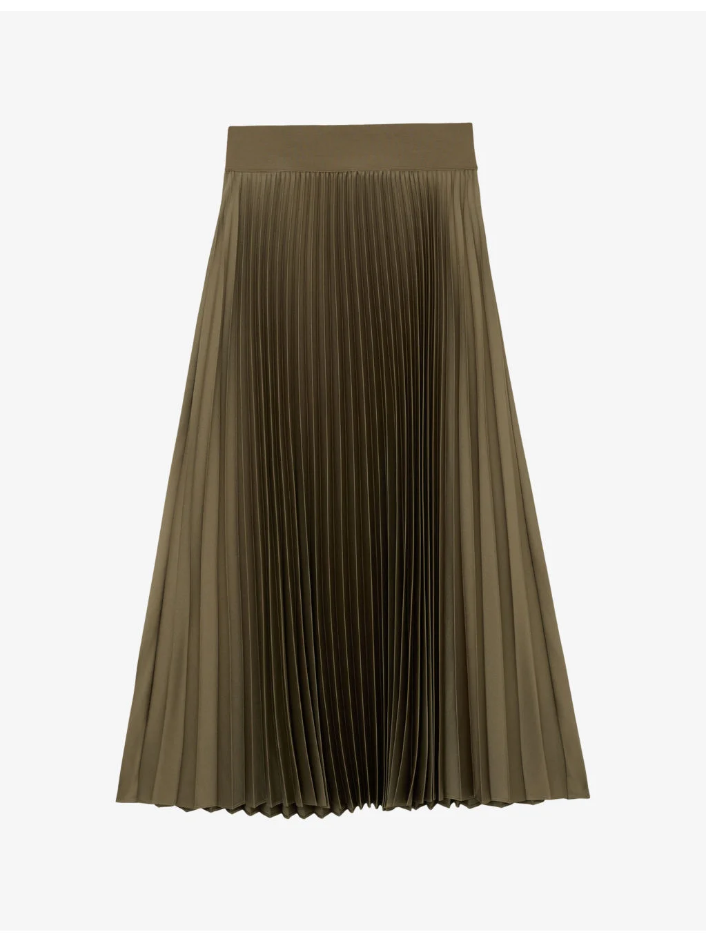 Seren Pleated Woven Midi Skirt - 1