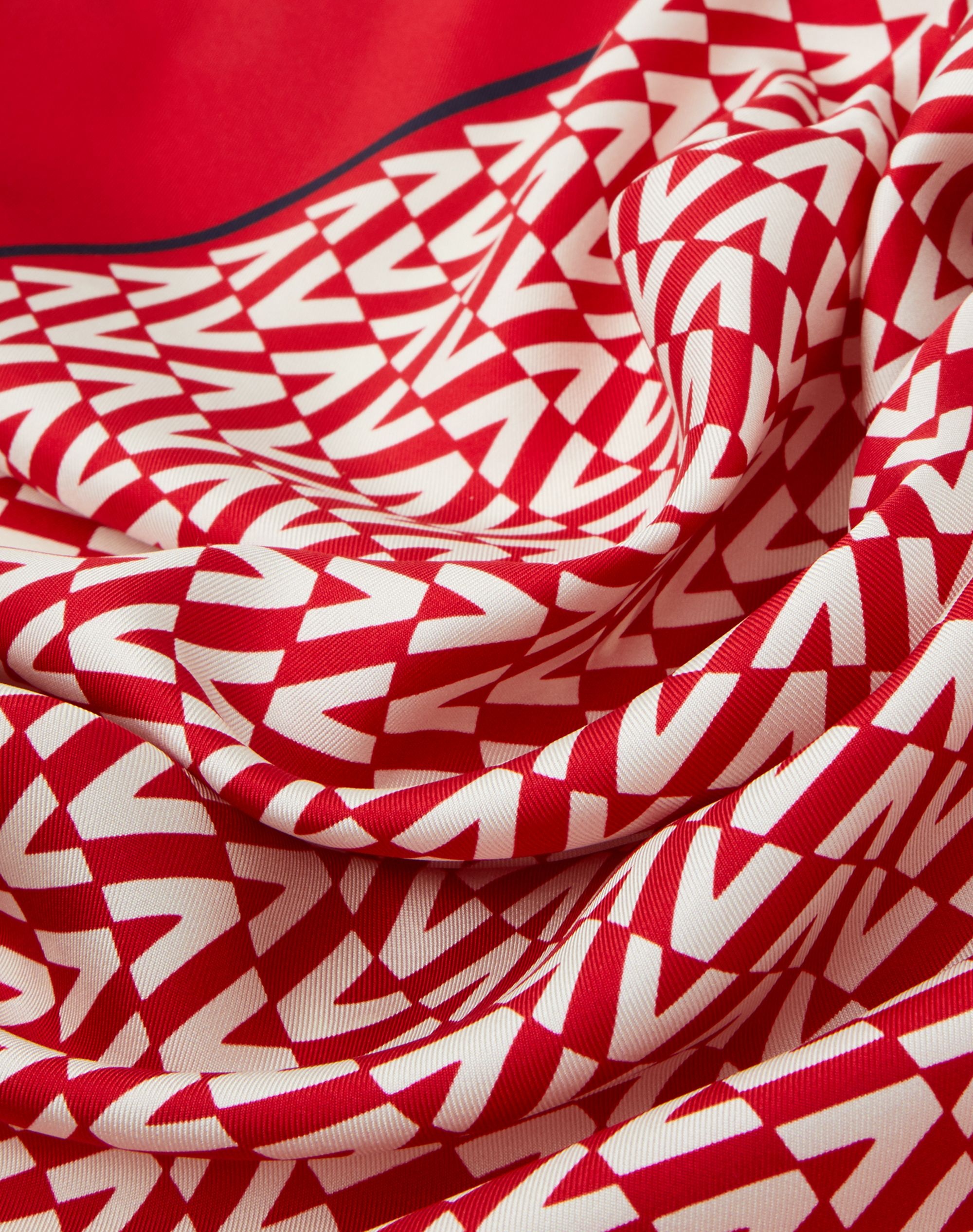 Optical Valentino print silk foulard 90x90 cm - 2