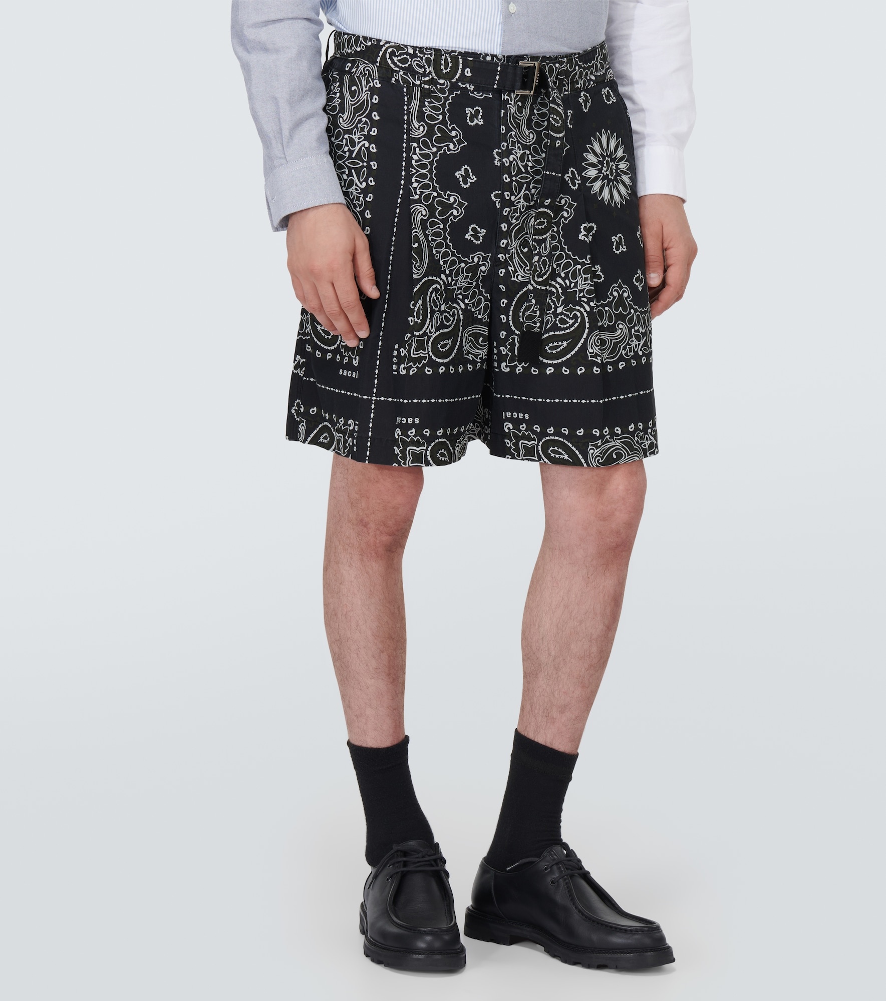 Bandana cotton poplin shorts - 3
