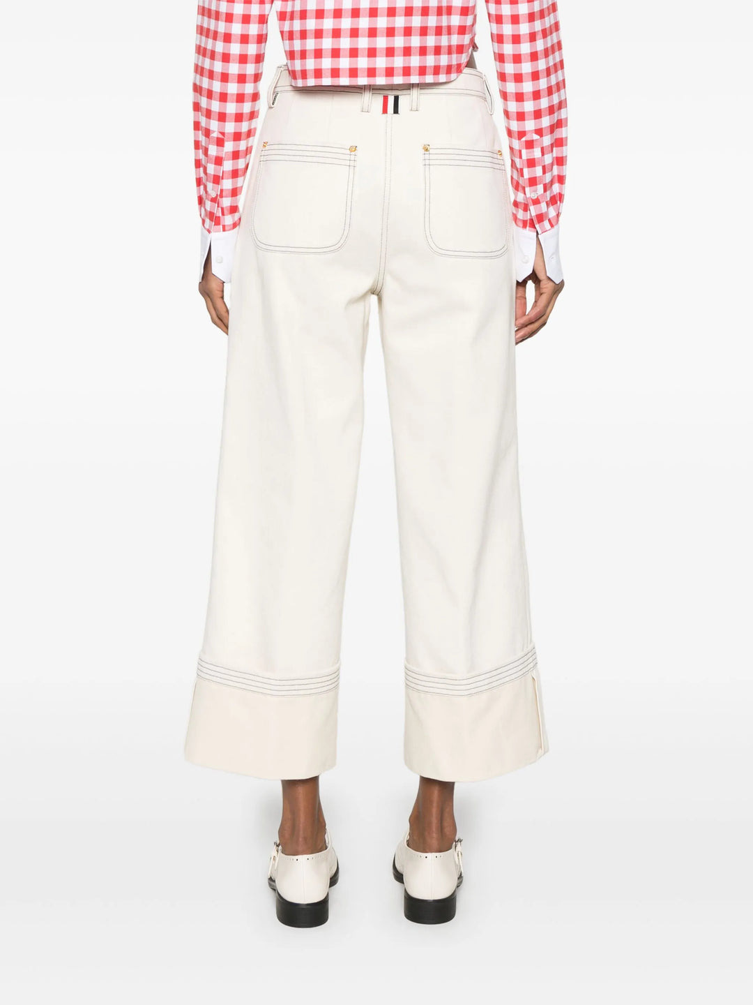 Selvedge Denim Wide Leg Trouser Women - 4