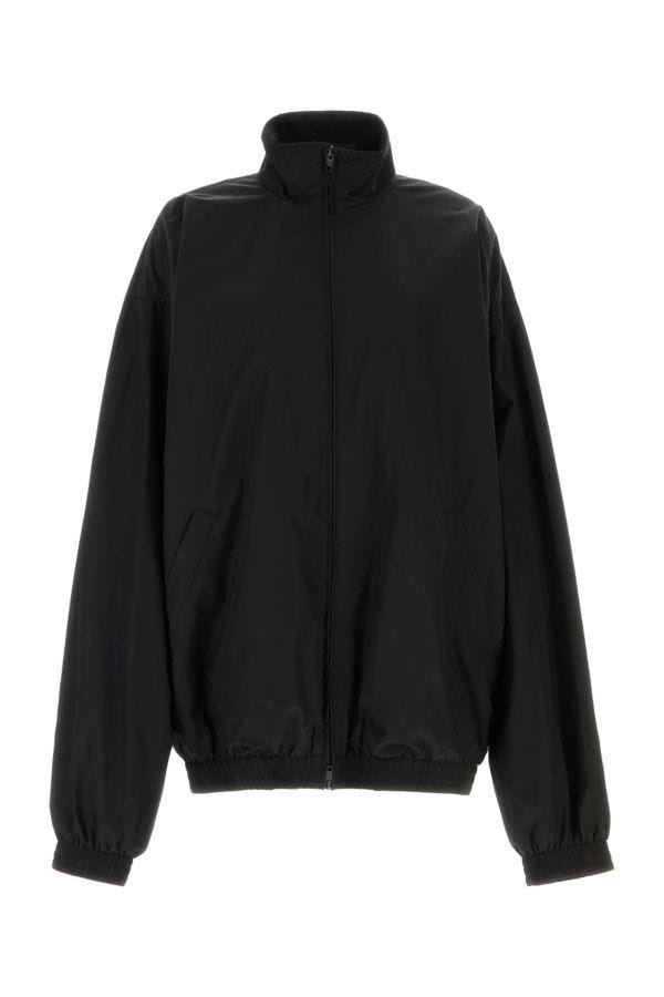 Balenciaga Woman Black Cotton Blend Jacket - 1