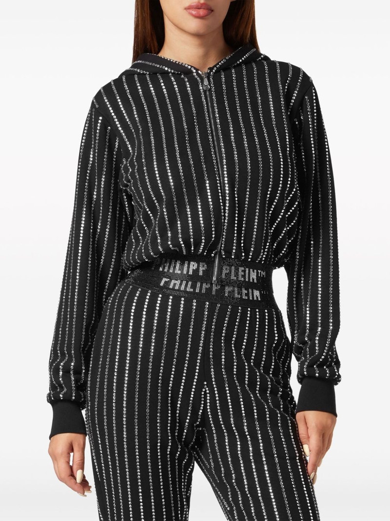 crystal-embellished zip-up hoodie 3