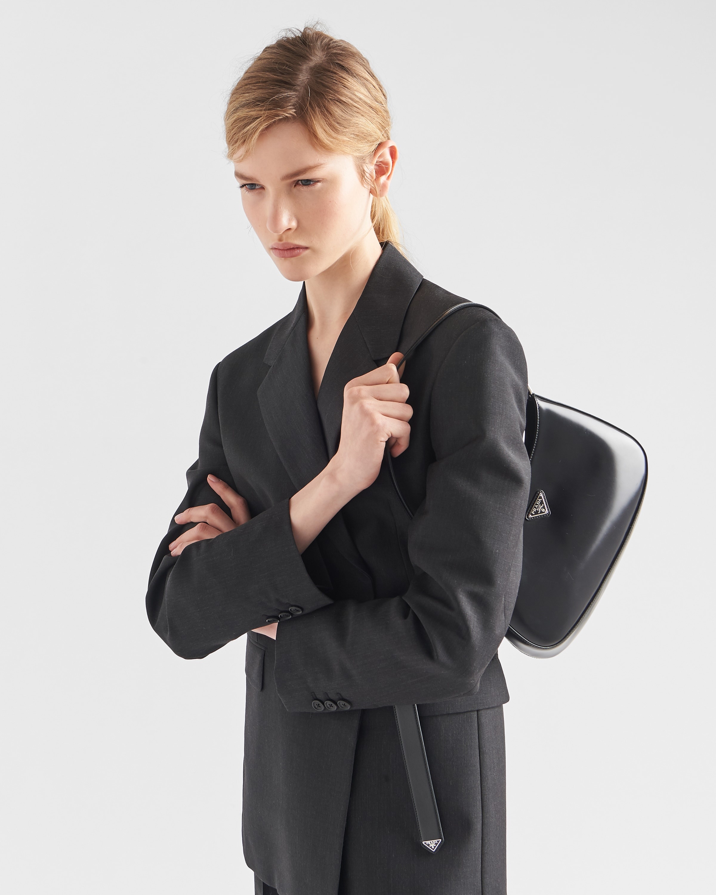 Prada Cleo brushed leather shoulder bag - 7