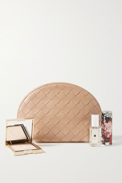 Bottega Veneta Intrecciato leather cosmetics case outlook