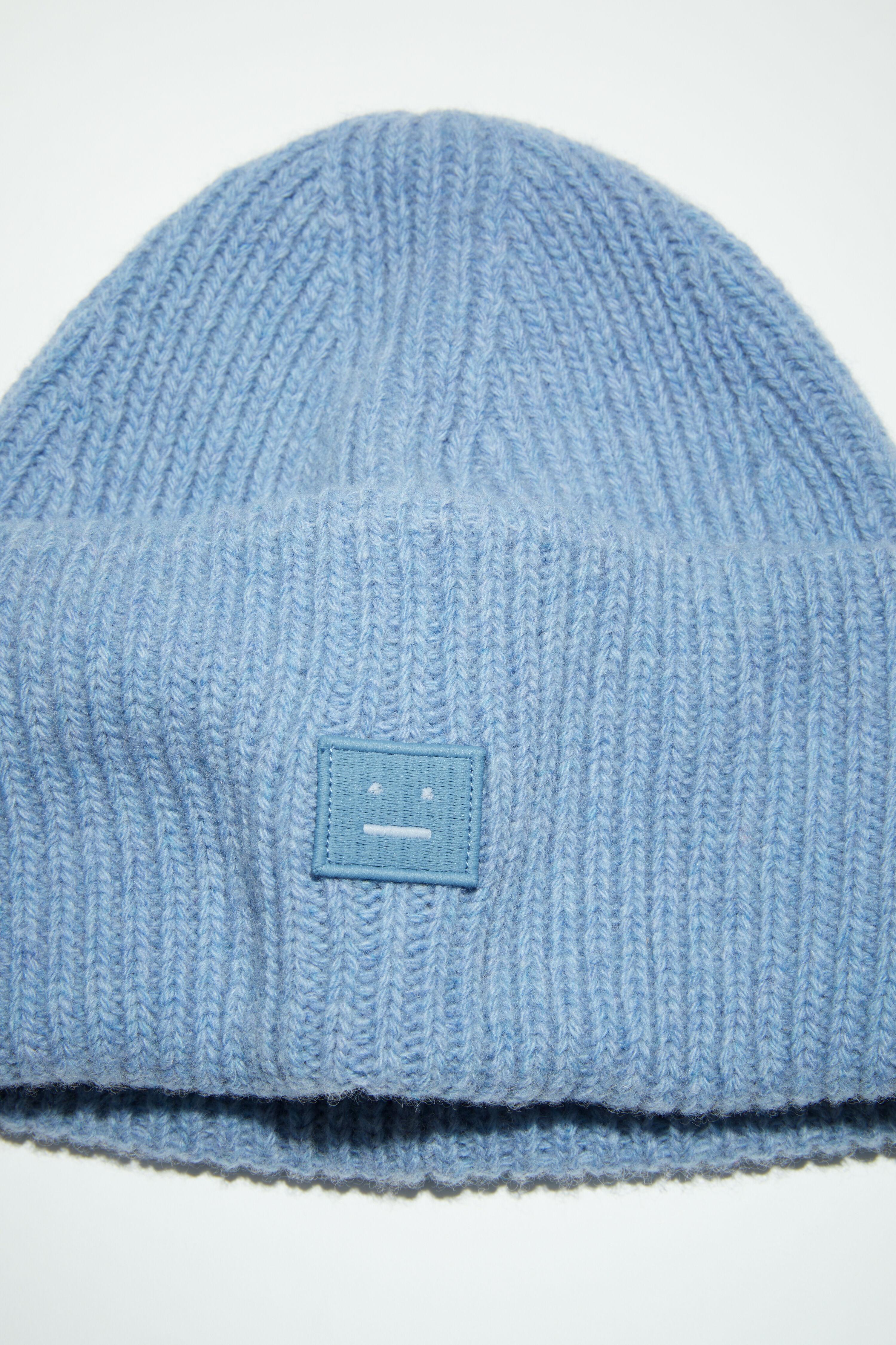 Small face logo beanie - Steel blue melange - 4