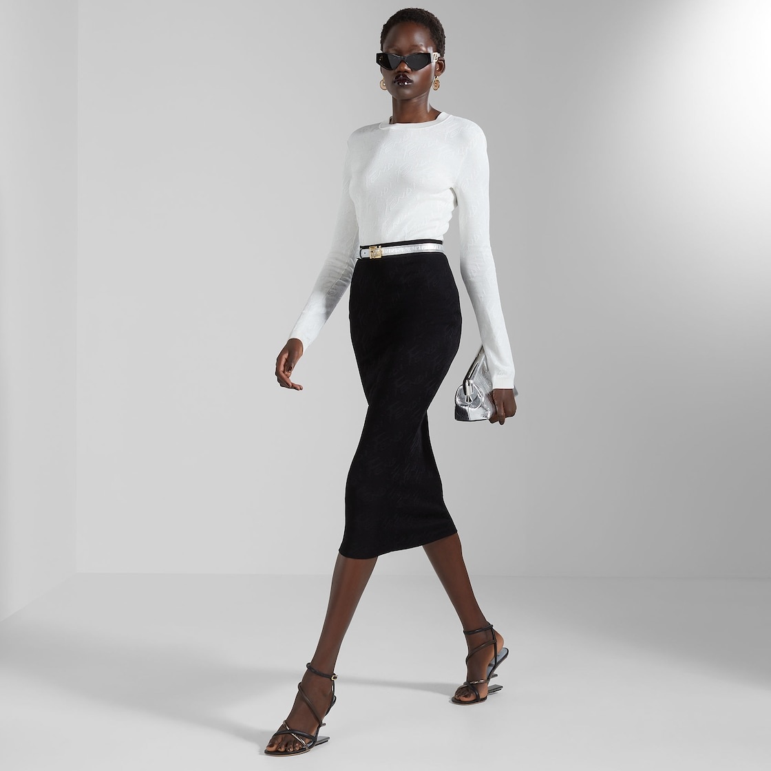 Black viscose skirt - 4