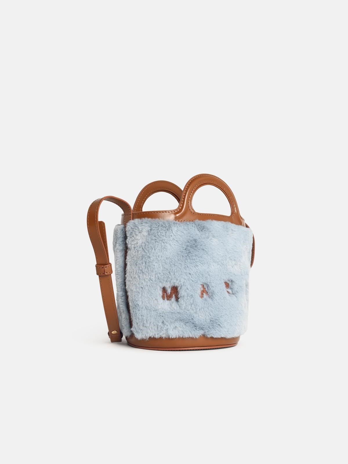 'TROPICALIA' TWO-TONE LEATHER BLEND BAG - 2