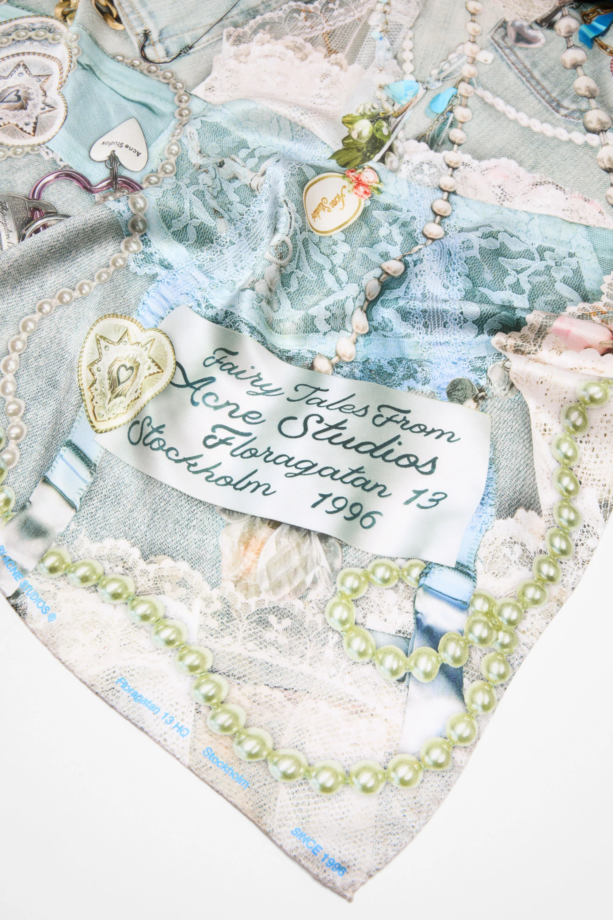 Printed silk scarf - White Multicolor - 4