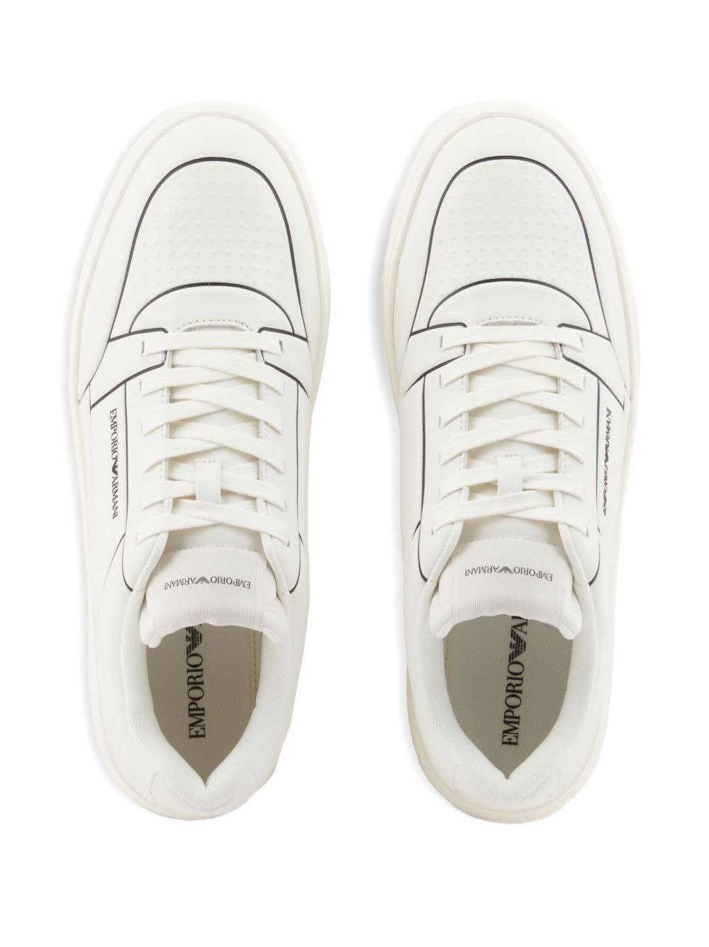 logo-detail leather sneakers - 4
