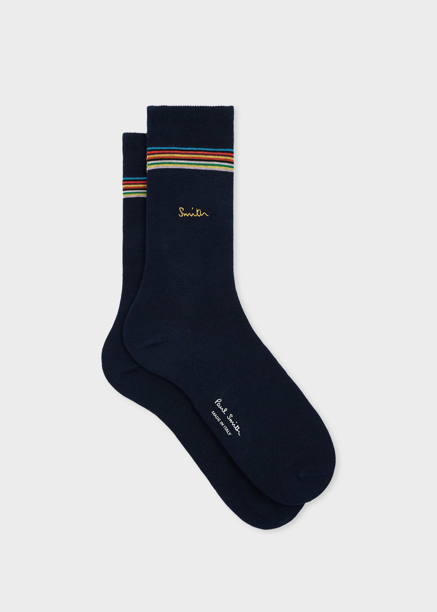 Women's Navy 'Signature Stripe' Tip Socks - 1