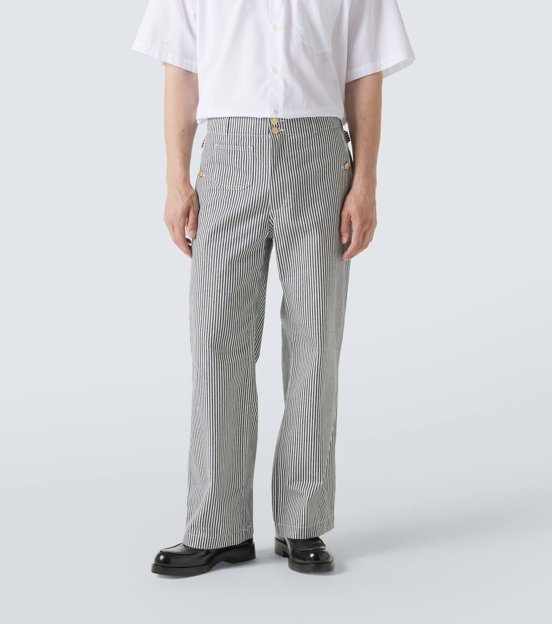 x Carhartt striped cotton straight pants - 3