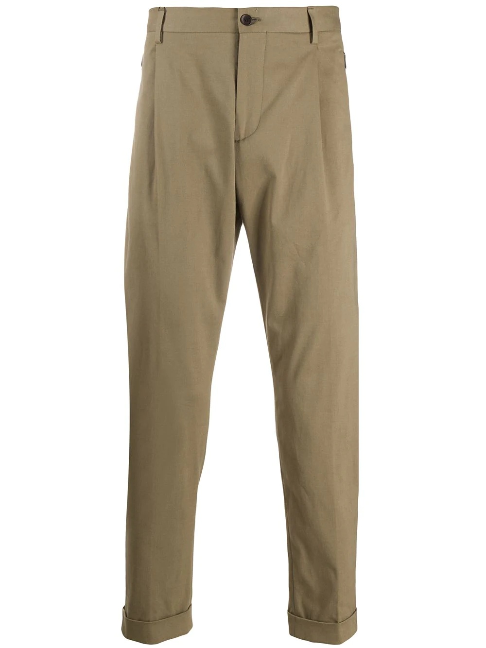 zip-pocket tapered trousers - 1