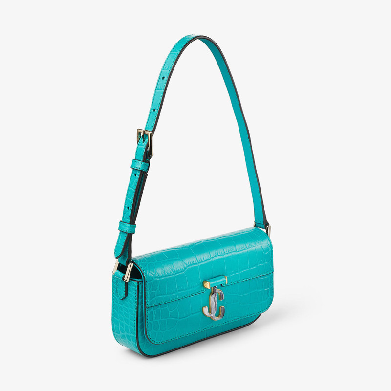Avenue Mini Shoulder
Peacock Croc-Embossed Leather Mini Shoulder Bag 6