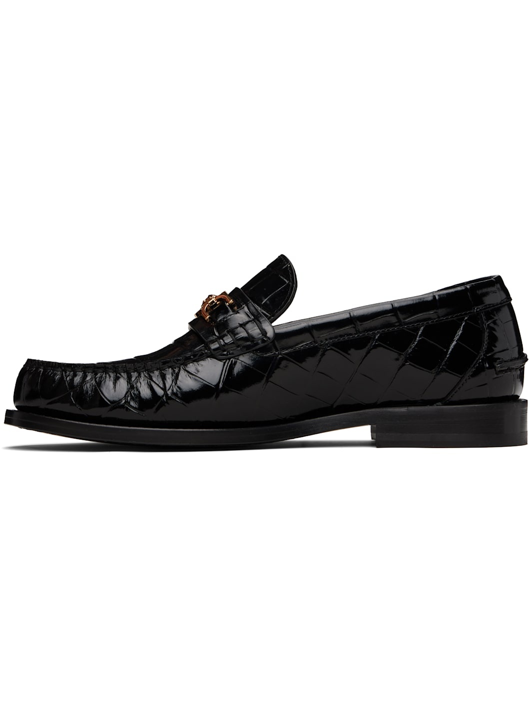 Black Croc-Effect Medusa '95 Loafers - 3