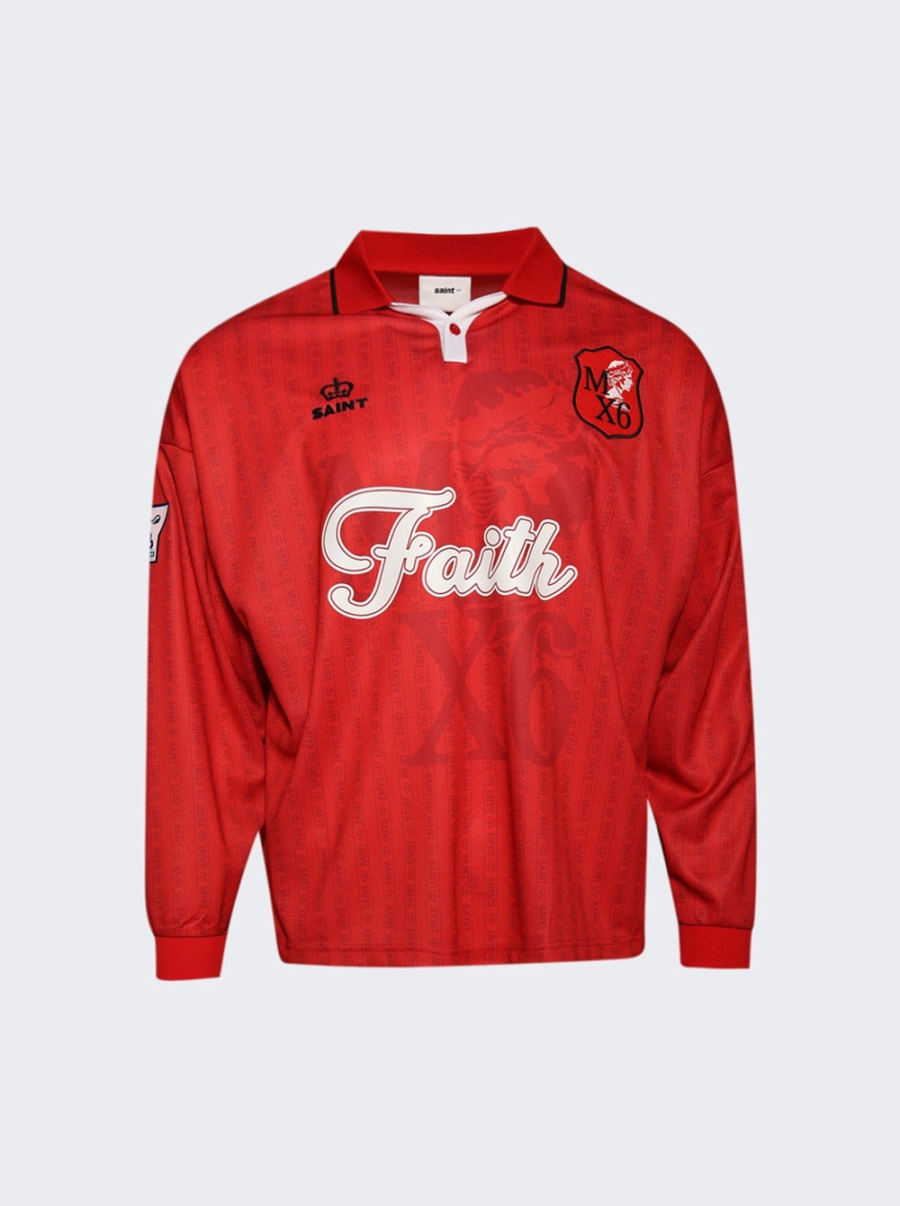 SAINT M×××××× Soccer Shirt Red | thewebster | REVERSIBLE