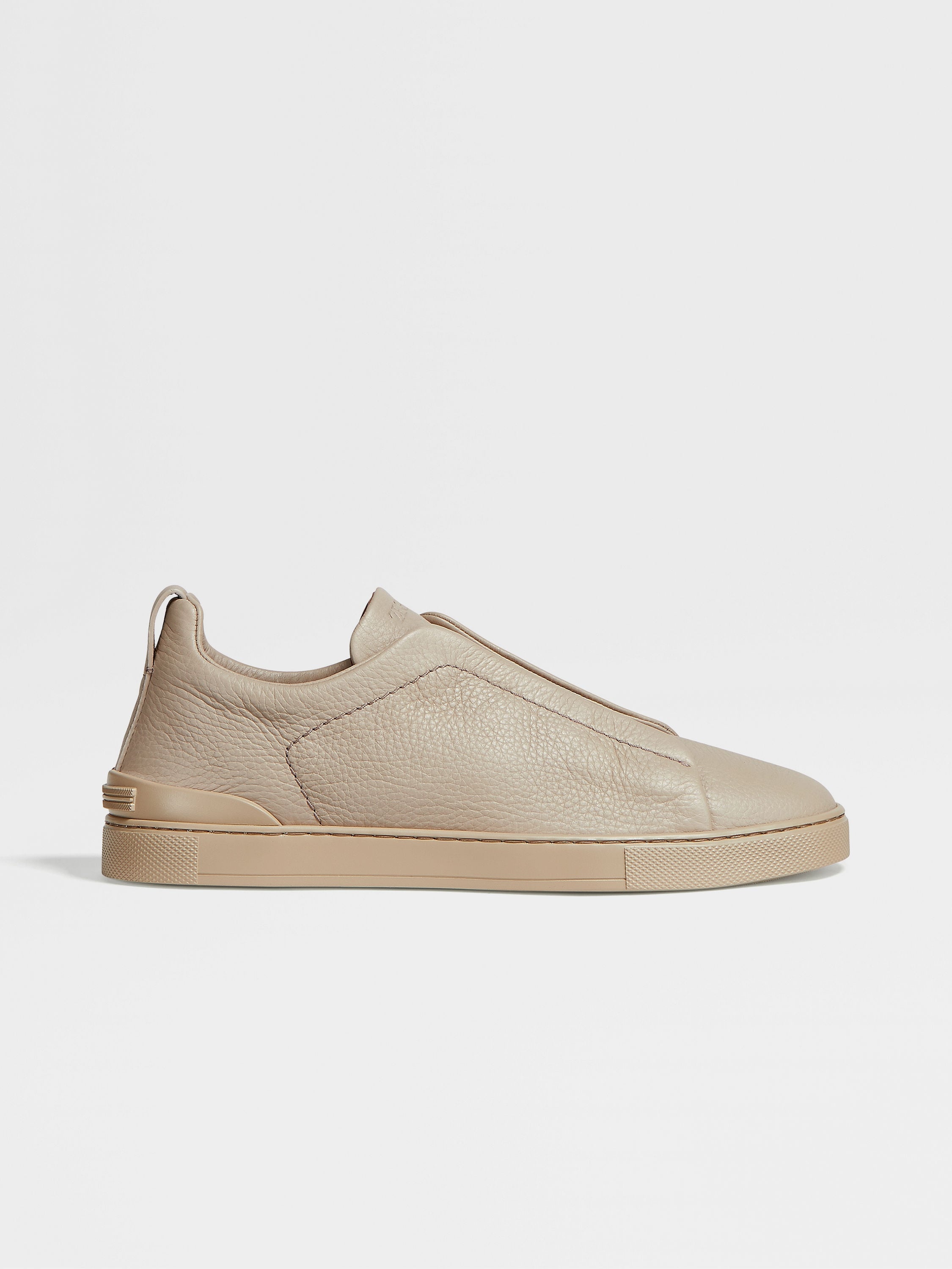 BEIGE DEERSKIN TRIPLE STITCH™ SNEAKERS - 5