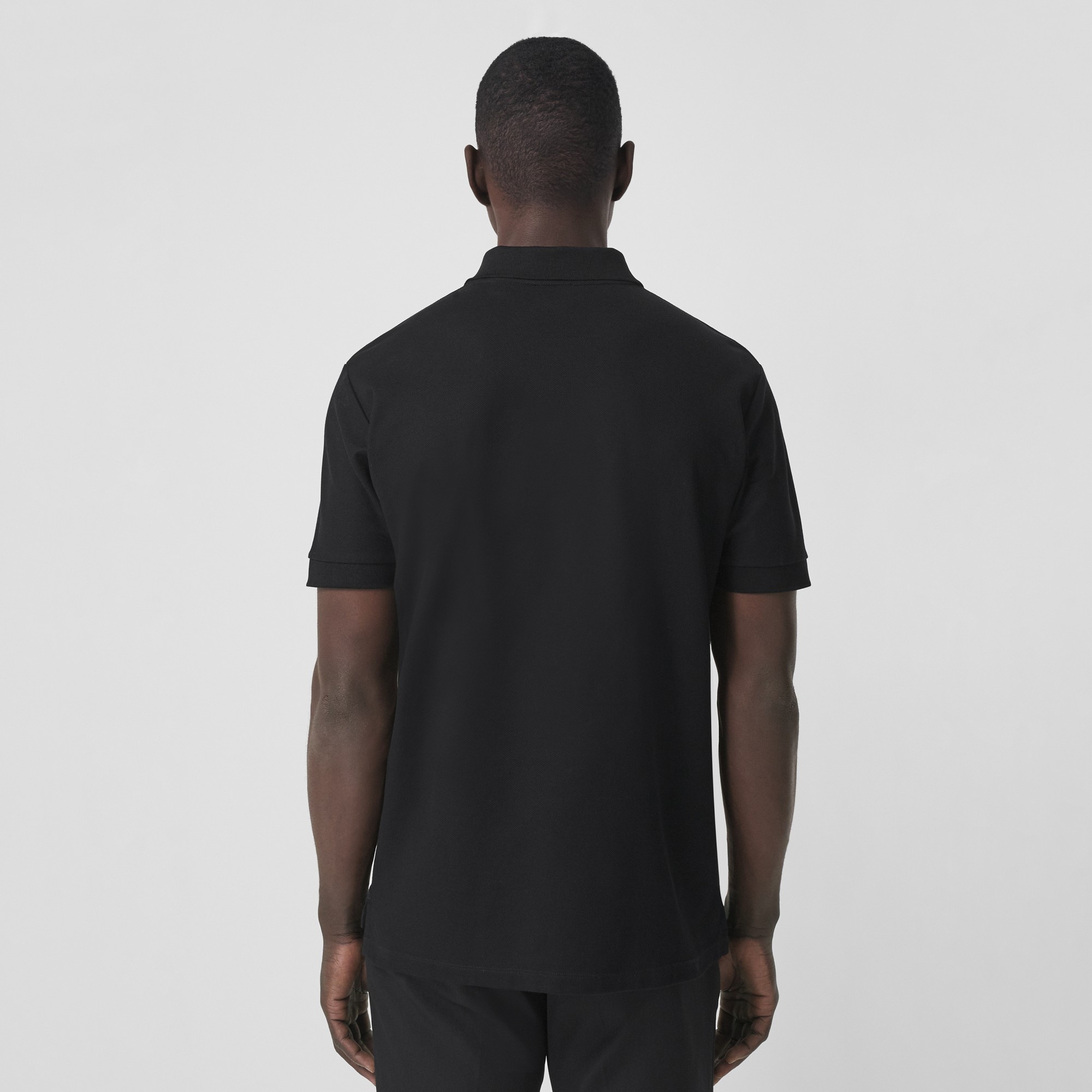Monogram Motif Cotton Piqué Polo Shirt - 3