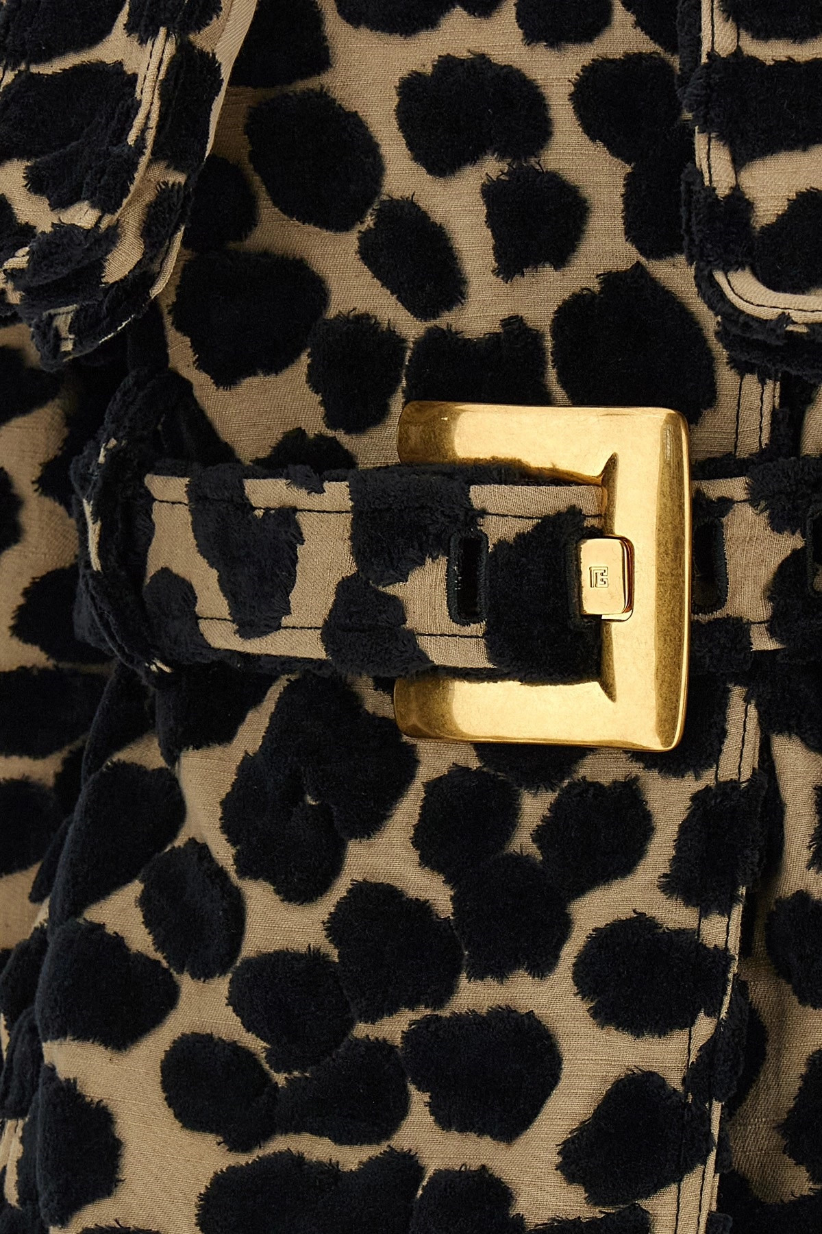 Leopard jacquard trench coat - 6