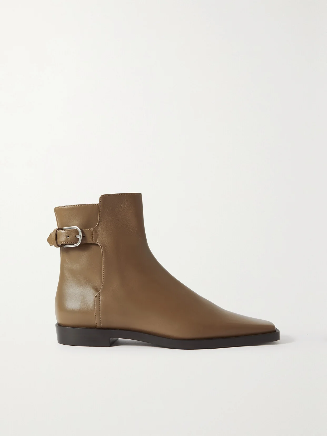 + Net Sustain The Belted Leather Ankle Boots - 1