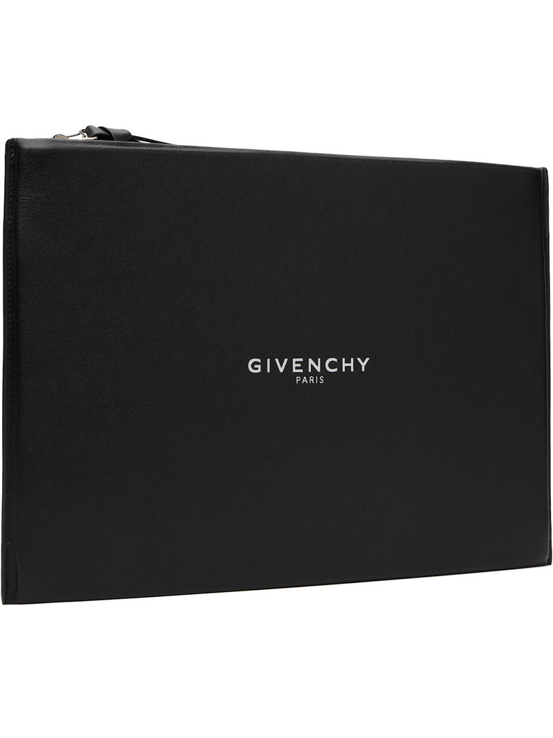 Givenchy Black Antigona Stamped Large Leather Pouch outlook