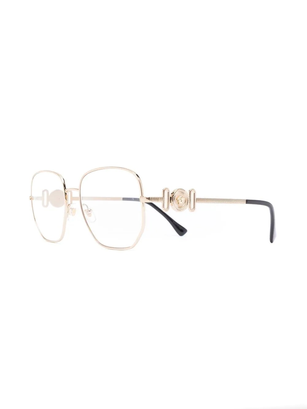logo square-frame glasses - 2