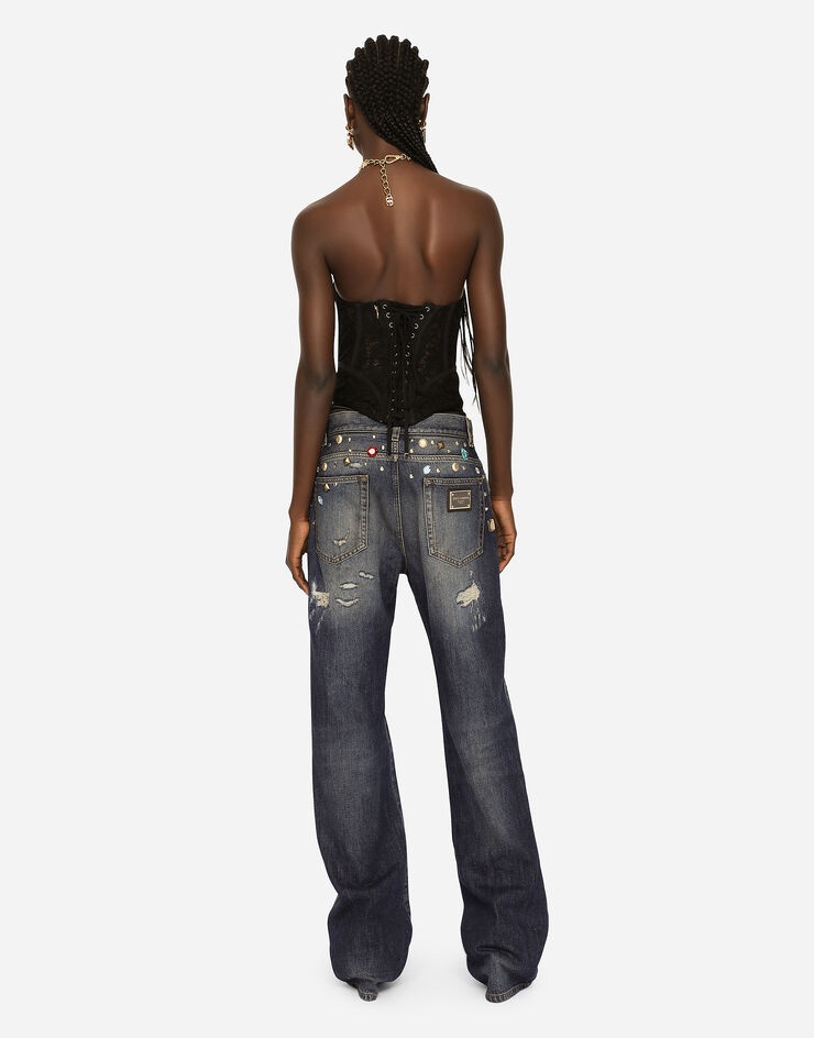 Jeans with rhinestone details - 2