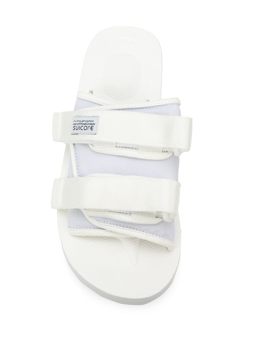 white strapped sliders - 4