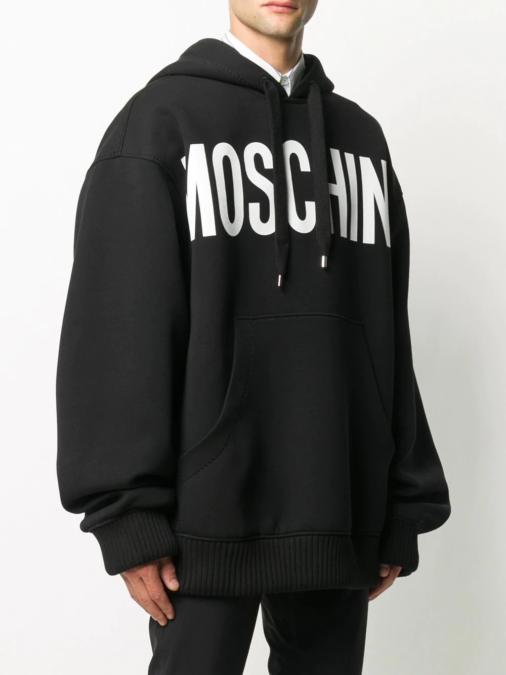 logo print oversized hoodie - 3