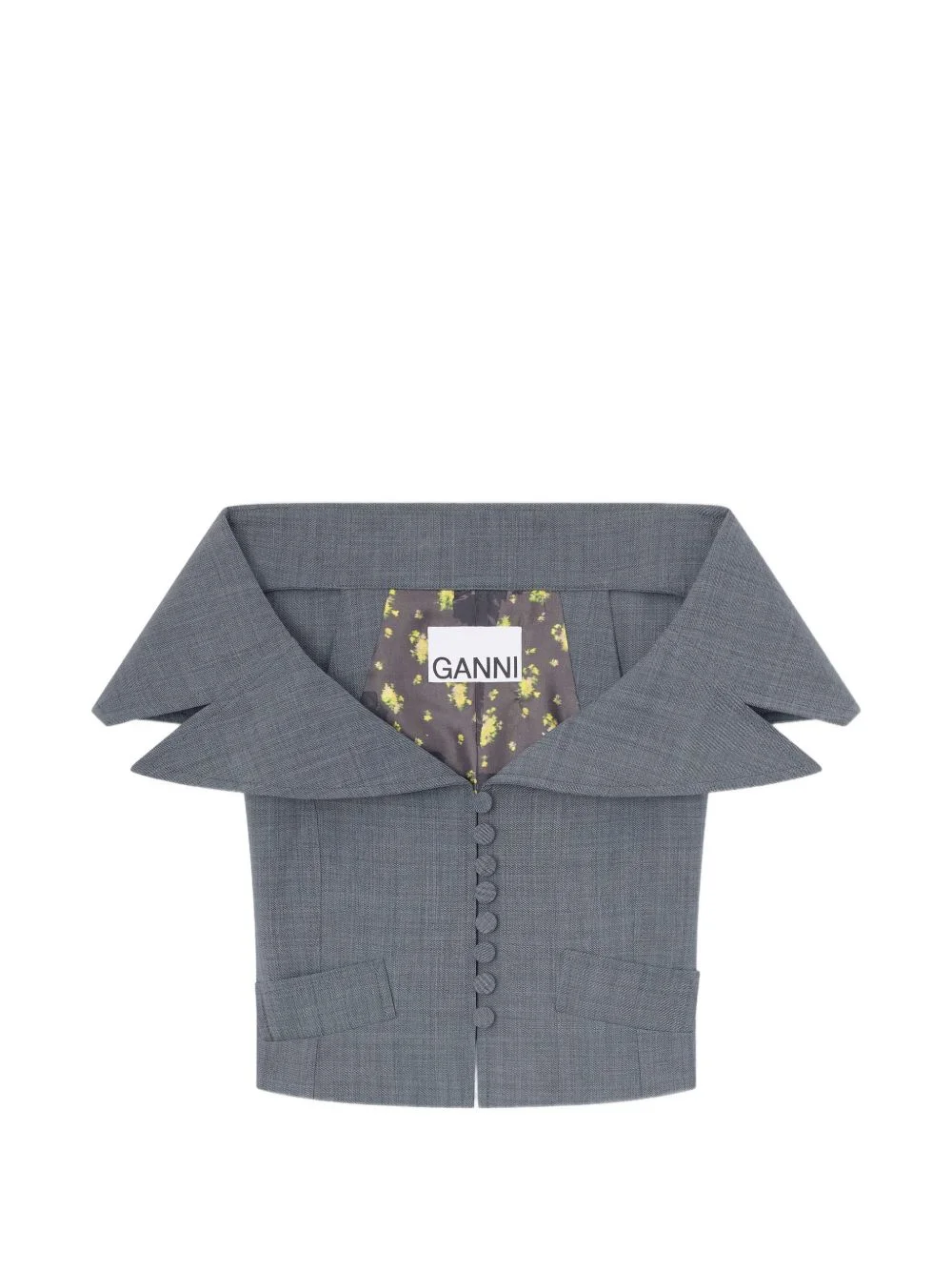 off-shoulder button top - 1