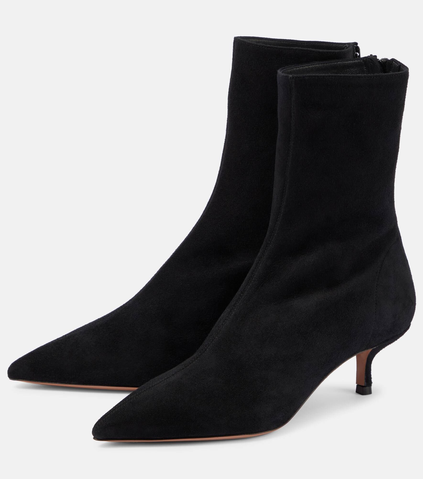 AQUAZZURA Montmartre 50 suede ankle boots | REVERSIBLE