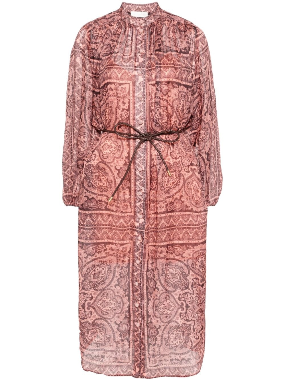 Ottie paisley-print midi dress - 1