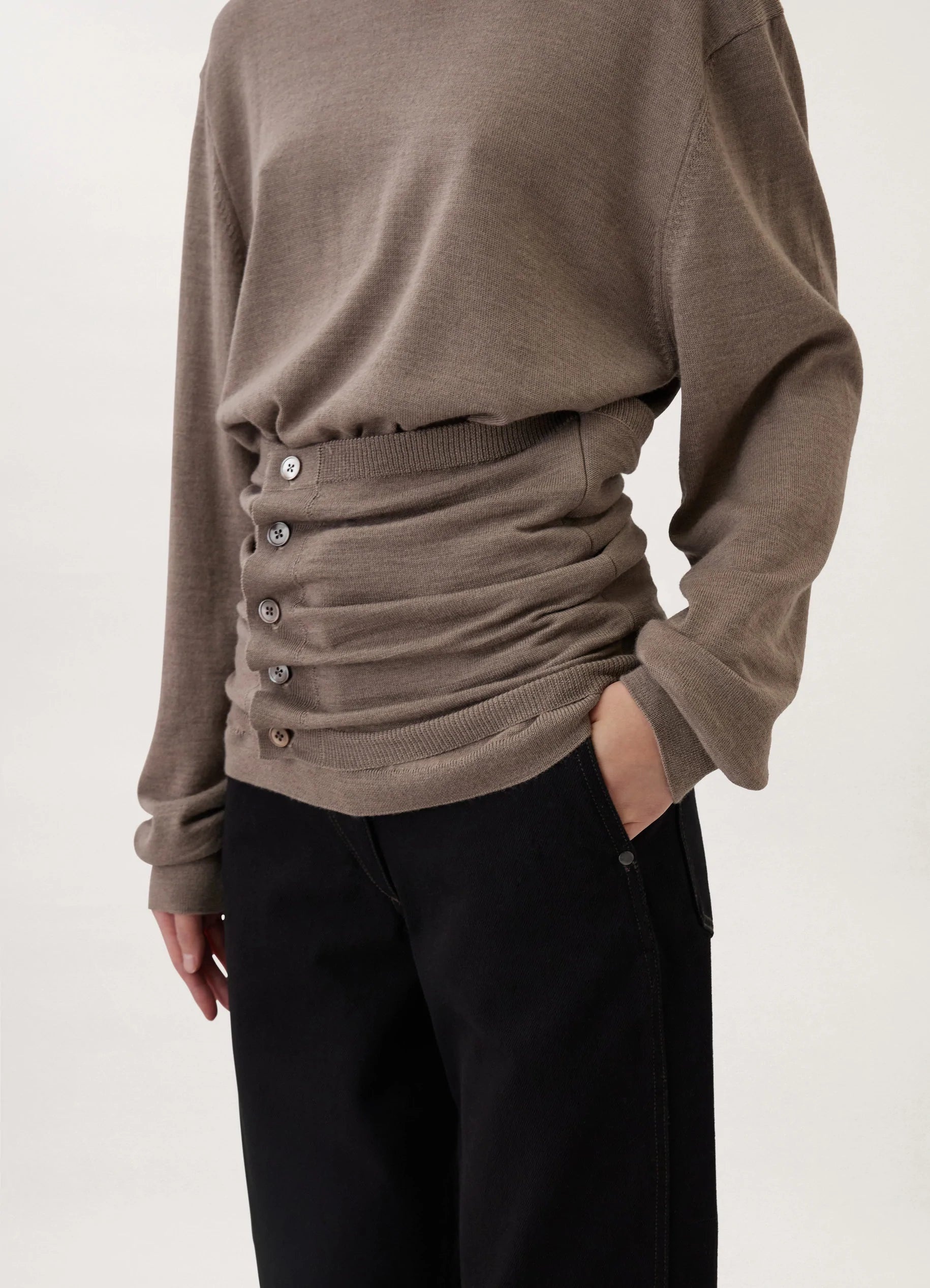 BUTTONED TURTLENECK - 3