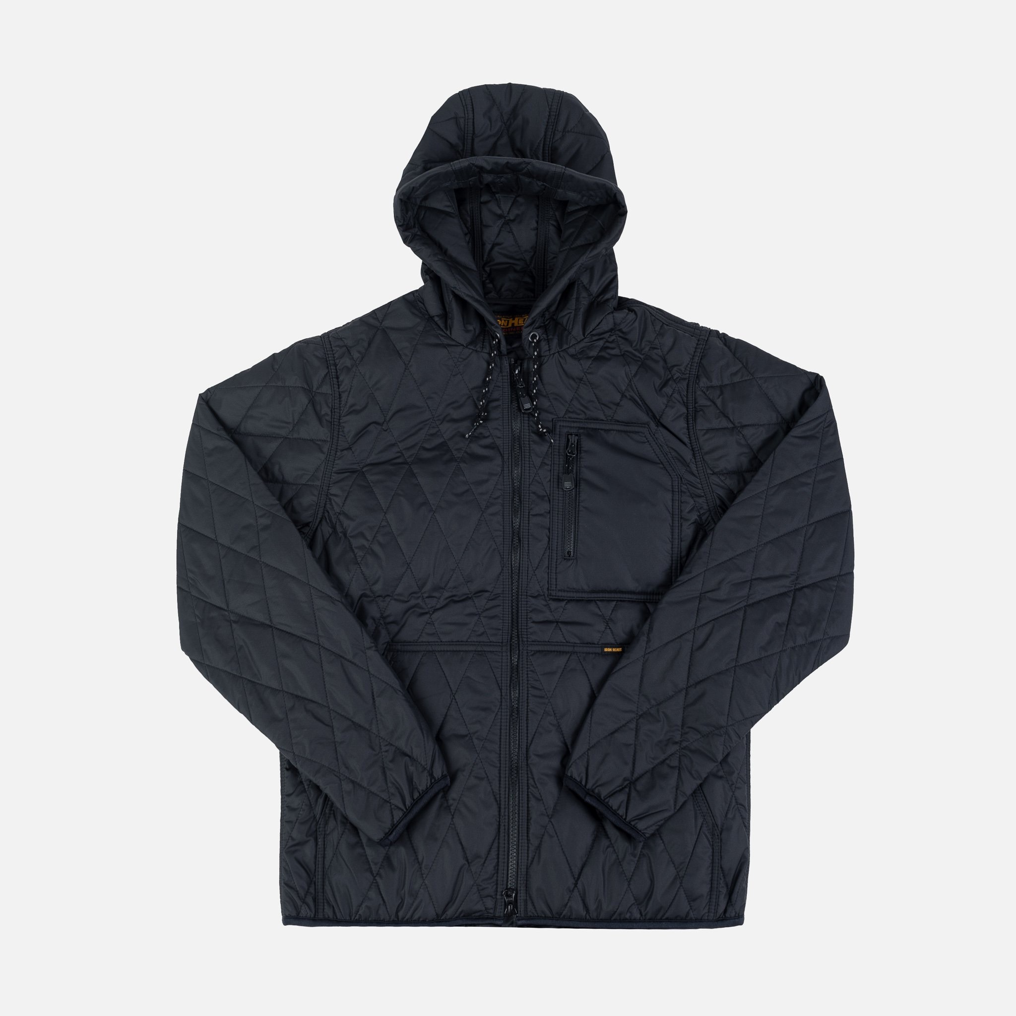 IHJ-100-BLK Quilted Light Parka - Black - 1