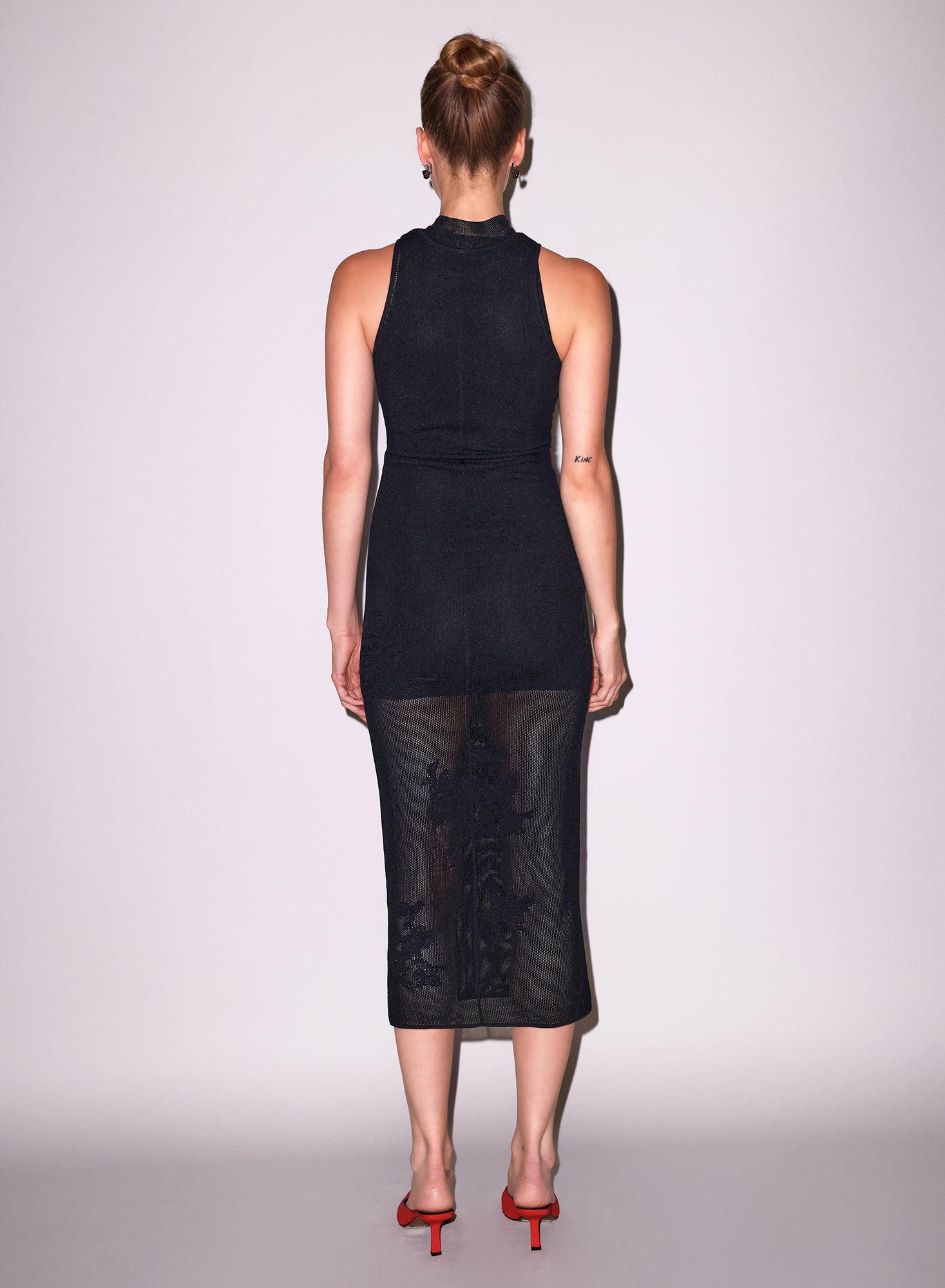 Lace Pointelle Racer Dress - 4
