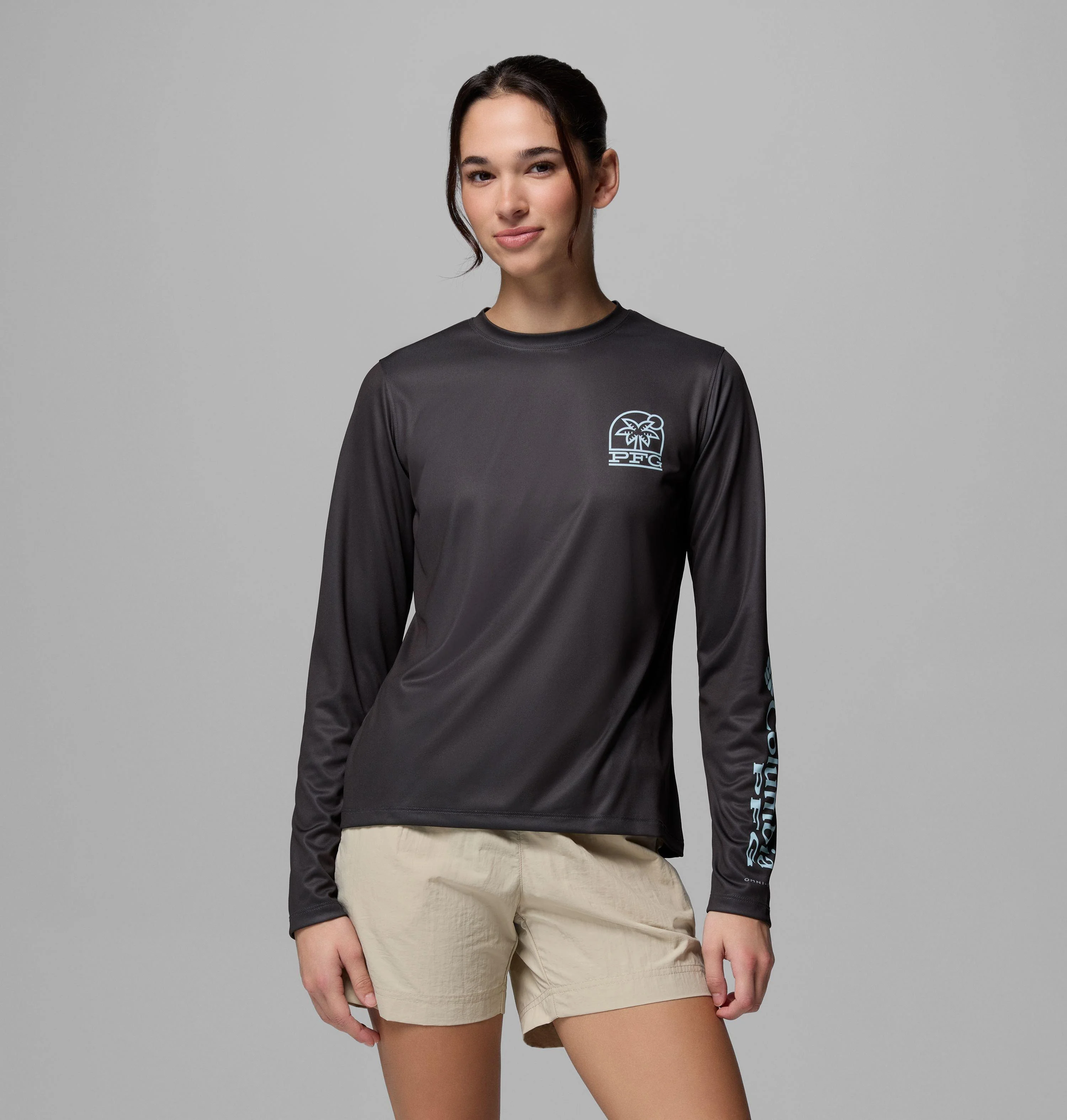 Women's PFG Tidal Tee Palm Waves Long Sleeve Shirt - 1