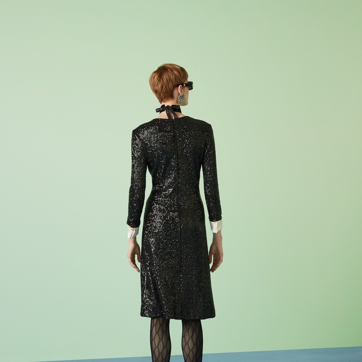 Sequin-embroidered viscose dress - 6